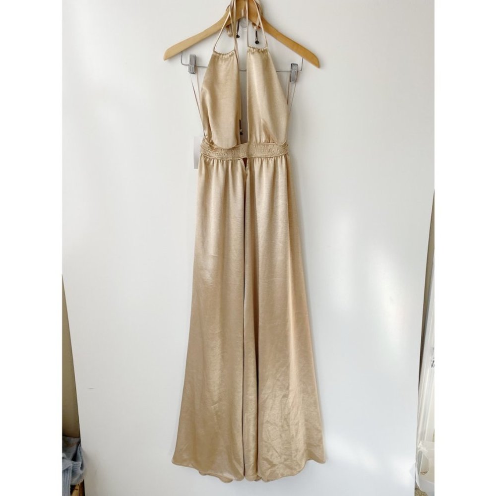 Free People Look Into the Sun Maxi Dress Gold XS NWT - Picture 3 of 8